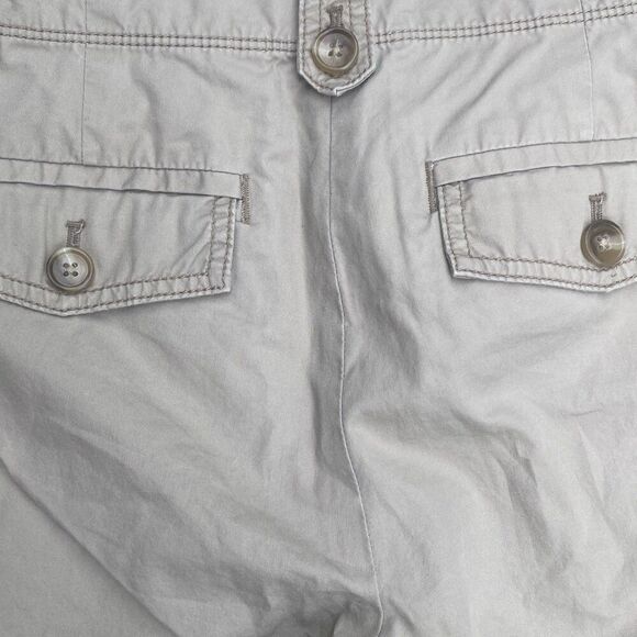 Ann Taylor Women’s Tan Chino Shorts Khaki Size 12 Classic Stretch- 4” - Picture 3 of 6